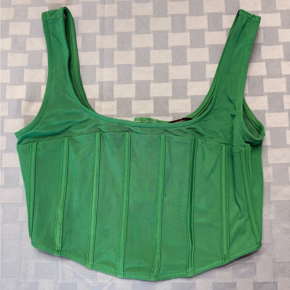 Forever 21 Vibrant Green Crop Top
